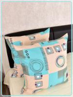 Наволочки на молнии Ив. бязь Графика вид 4/1 бирюзовый  2 шт.